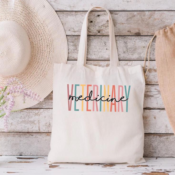 Veterinary Medicine Vet Tech DVM LVT Graduation Canvas Tote Bag
