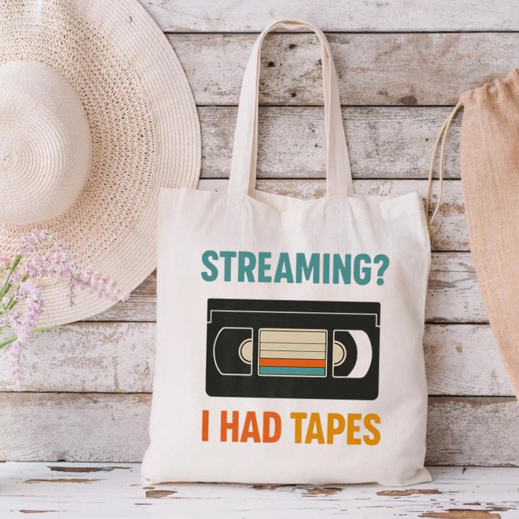 VHS Cassette Tape Retro 80s 90s Nostalgia Premium Canvas Tote Bag