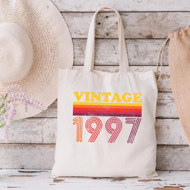 Vintage 1997 Retro Style 90's Born Nostalgia Vibes Birthday Premium Tri-Blend Canvas Tote Bag Vintage 1997 Retro Style 90's Born Nostalgia Vibes Birthday Premium Tri-Blend Canvas Tote Bag