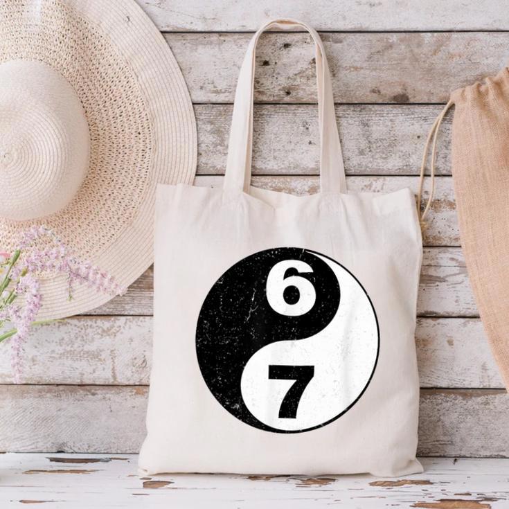 Vintage 6 7 Yin Yang Namaste Six Seven Nostalgia Canvas Tote Bag Vintage 6 7 Yin Yang Namaste Six Seven Nostalgia Canvas Tote Bag