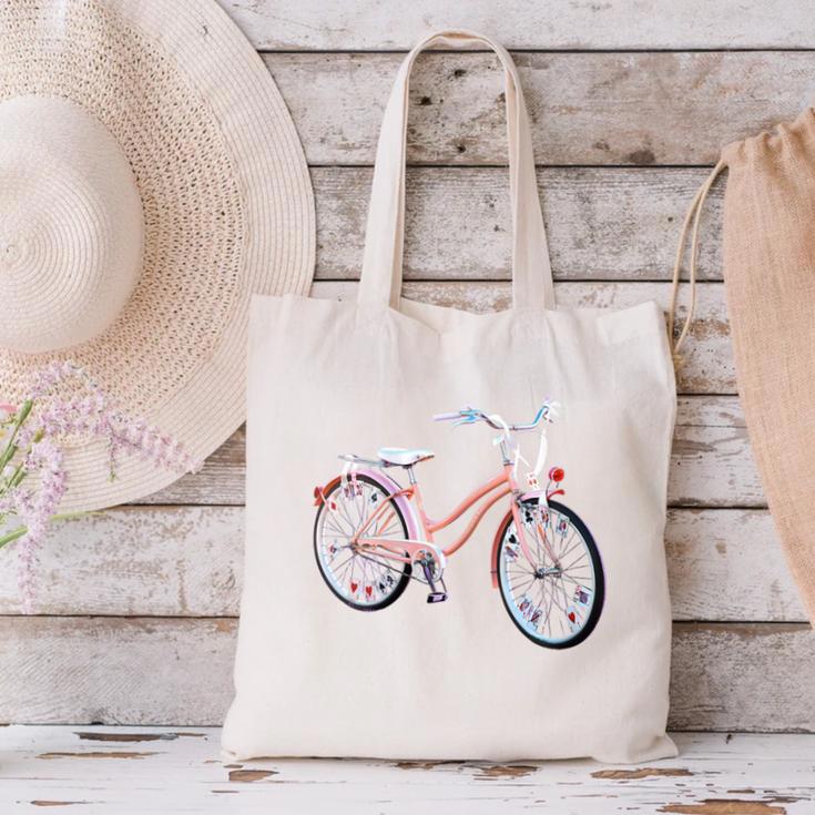 Vintage Bicycle With Playing Cards Nostalgia Canvas Tote Bag Vintage Bicycle With Playing Cards Nostalgia Canvas Tote Bag
