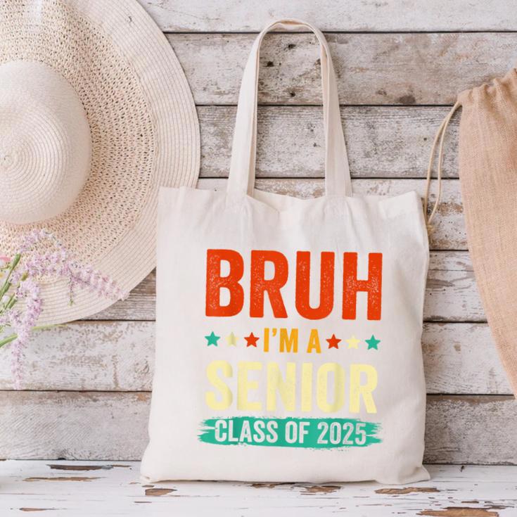 Vintage Bruh I'm A Senior Class Of 2025 Graduation Women Men Canvas Tote Bag