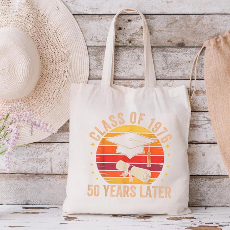 Vintage Class Of 1976 50 Years Later Reunion 50th Graduation Canvas Tote Bag