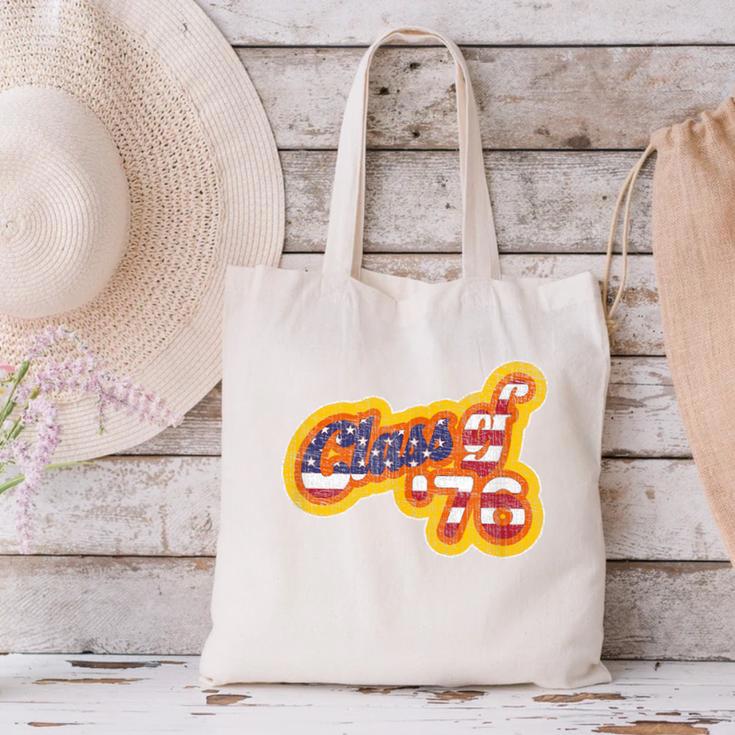 Vintage Class Of 1976 Bicentennial Graduation Year Canvas Tote Bag