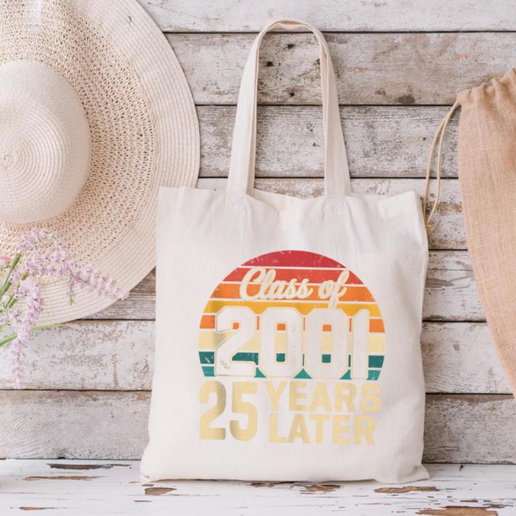 Vintage Class Of 2001 25 Years Later Reunion 25th Graduation Canvas Tote Bag