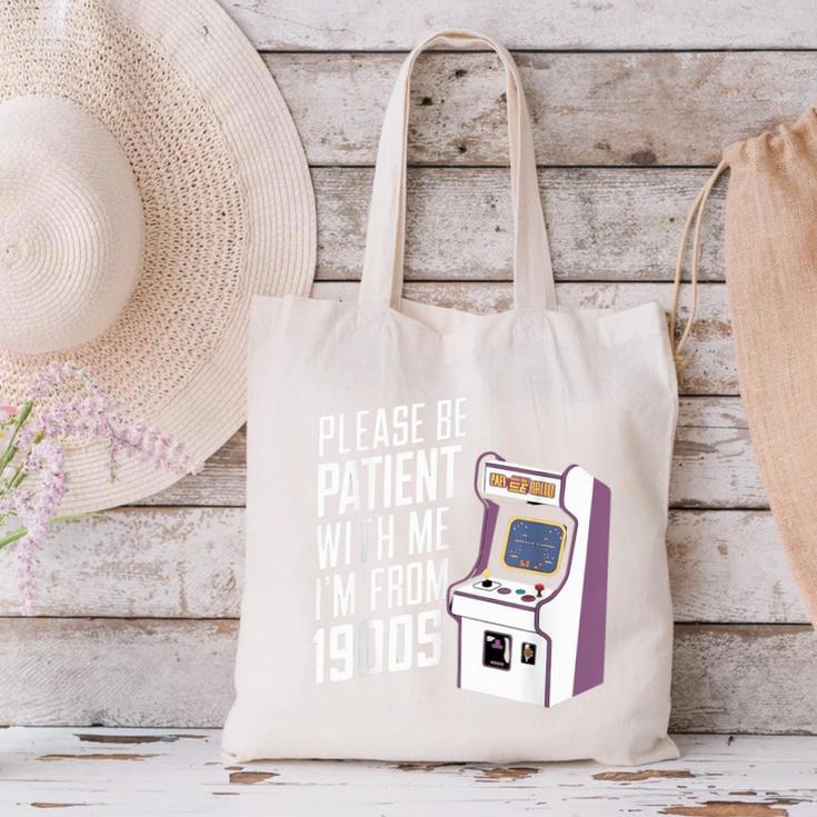 Vintage Gaming Please Be Patient With Me I'm From The 1900s Canvas Tote Bag