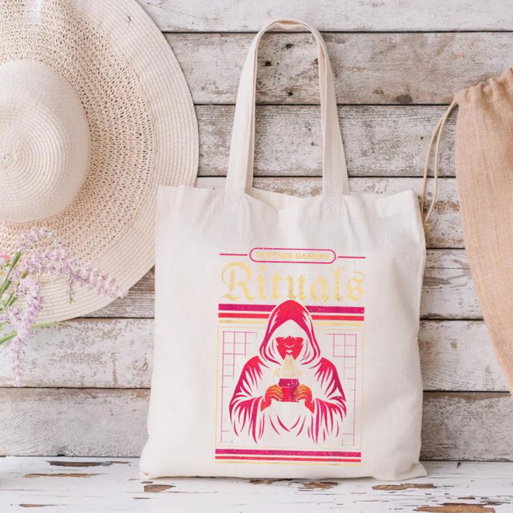 Vintage Gaming Rituals Retro Gamer Nostalgia Vintage Games Canvas Tote Bag Vintage Gaming Rituals Retro Gamer Nostalgia Vintage Games Canvas Tote Bag