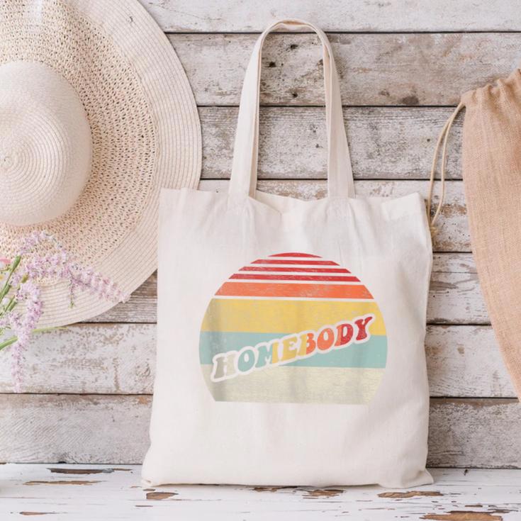 Vintage Homebody Shirt Stay At Home Quarantine Introvert Canvas Tote Bag