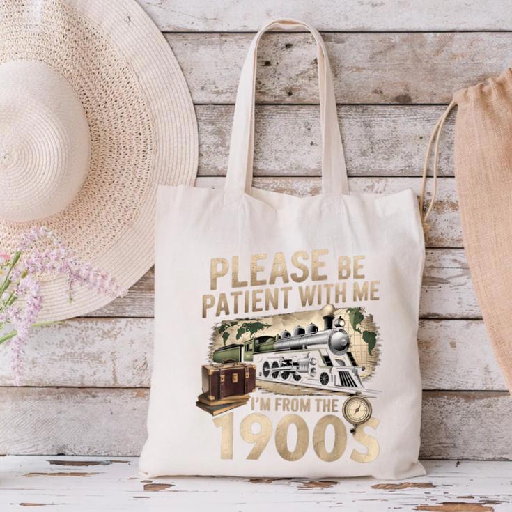 Vintage Please Be Patient With Me I'm From The 1900s Train Canvas Tote Bag
