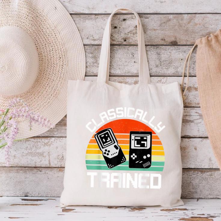 Vintage Retro Classically Trained Video Game 90s Nostalgia Canvas Tote Bag