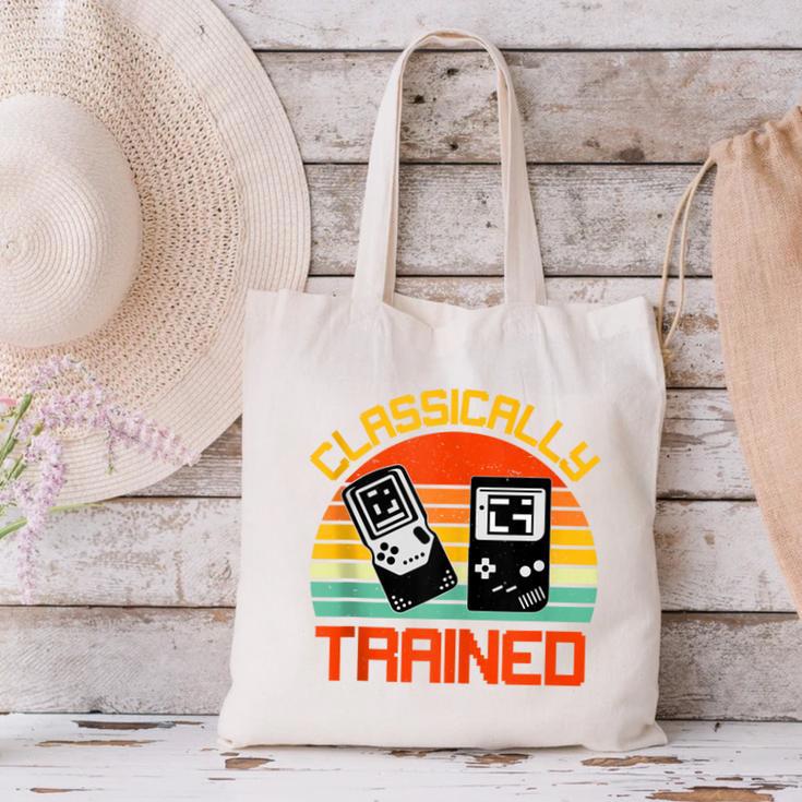 Vintage Retro Classically Trained Video Game 90s Nostalgia Canvas Tote Bag