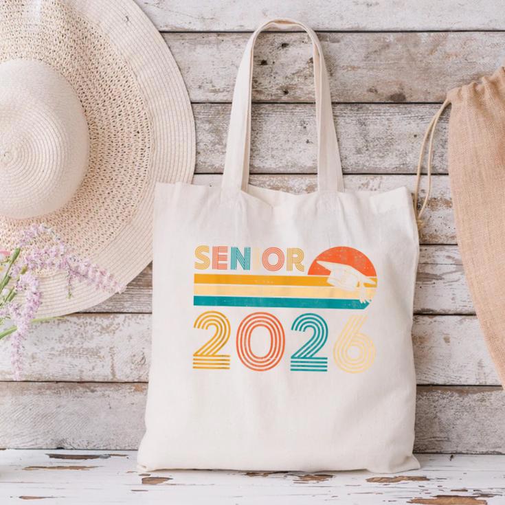 Vintage Senior 2026 Graduate Class Of 2026 Graduation Grad Canvas Tote Bag