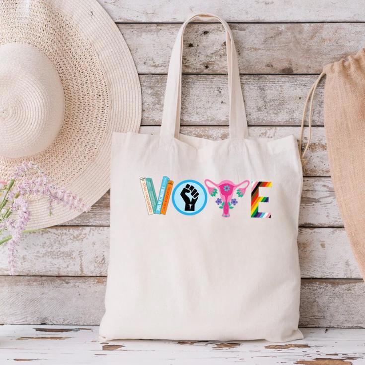 Vote Reproductive Right BLM Political Activism Lgbtq Book Canvas Tote Bag