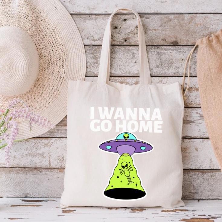I Wanna Go Home Introvert UFO UAP Flying Saucer Trippy Alien Canvas Tote Bag I Wanna Go Home Introvert UFO UAP Flying Saucer Trippy Alien Canvas Tote Bag