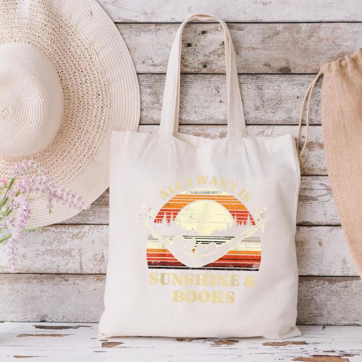 All I Want Is Sunshine & Books Summer Reading Canvas Tote Bag
