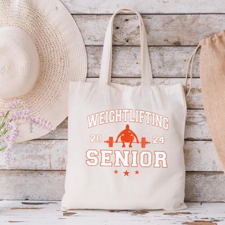 Weightlifting Senior 2024 Graduation Canvas Tote Bag