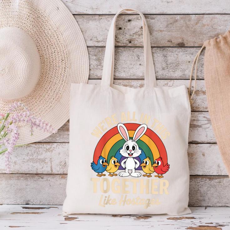 We'Re All In This Together Like Hostages Introvert Canvas Tote Bag We'Re All In This Together Like Hostages Introvert Canvas Tote Bag