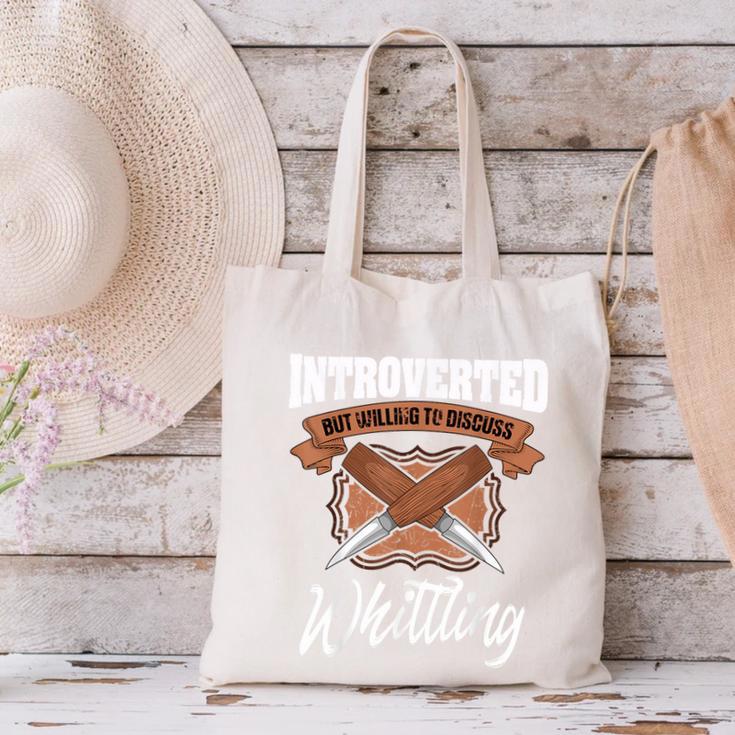 Whittling Hobby Woodcarve Introverted Wood Artist Whittler Canvas Tote Bag