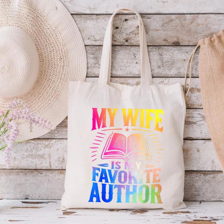 My Wife Is My Favorite Author Book Writer Writing Husband Canvas Tote Bag