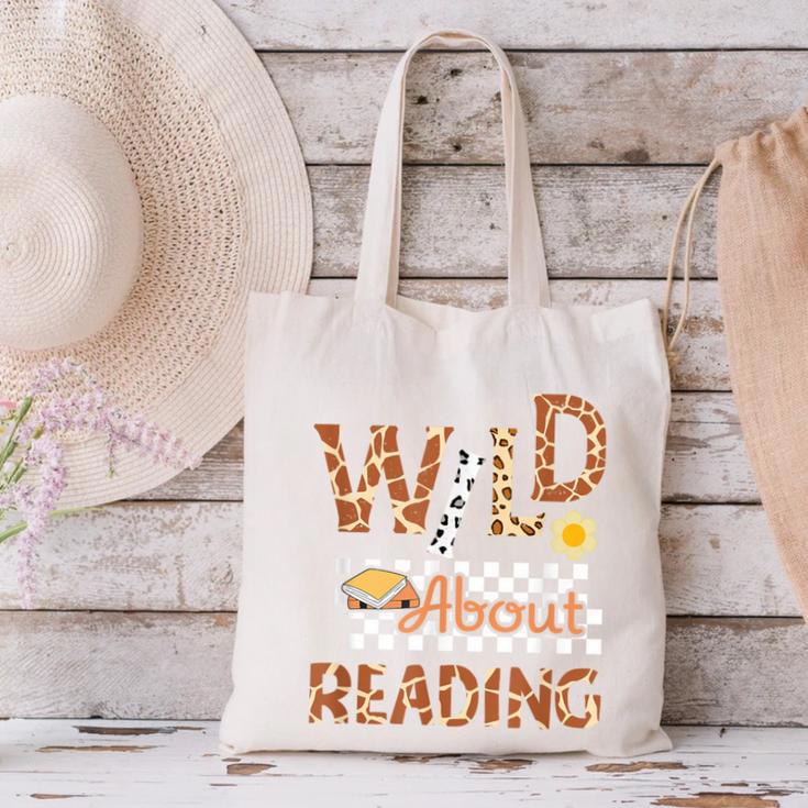 Wild About Reading Teacher Reading Books Back To School Canvas Tote Bag