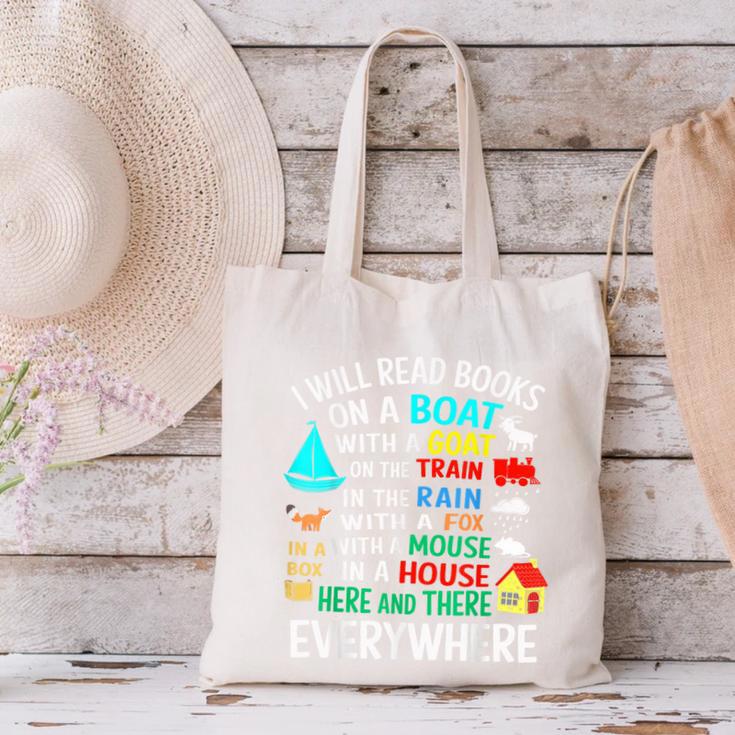 I Will Read Books On A Boat & Everywhere Canvas Tote Bag