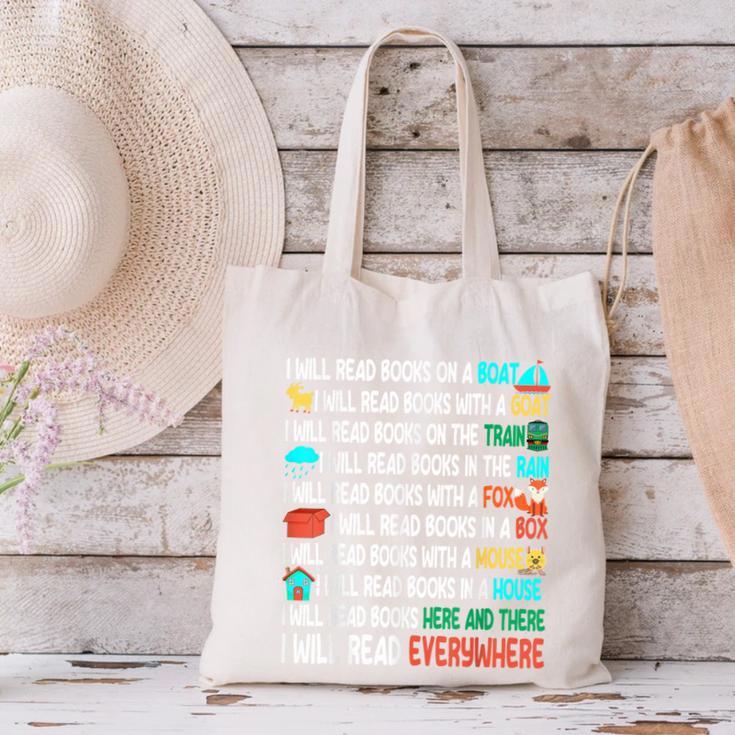 I Will Read Books On A Boat & Everywhere Reading Book Canvas Tote Bag