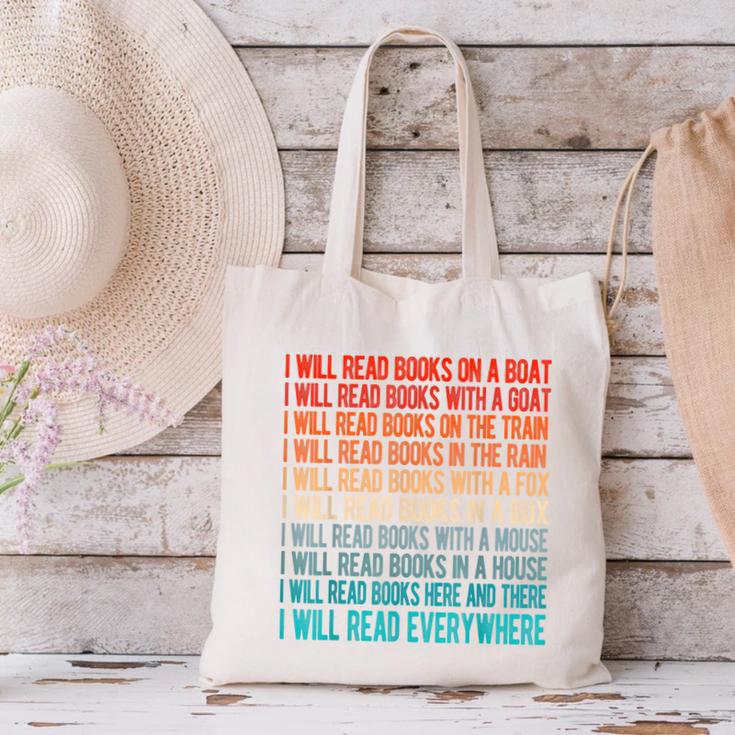 I Will Read Books On A Boat Kids Reading Canvas Tote Bag