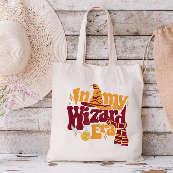 In My Wizard Era Groovy Bookish Fantasy Reader Book Lover Canvas Tote Bag In My Wizard Era Groovy Bookish Fantasy Reader Book Lover Canvas Tote Bag