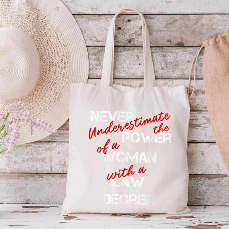 Woman Law Degree Graduation Diploma Party Canvas Tote Bag