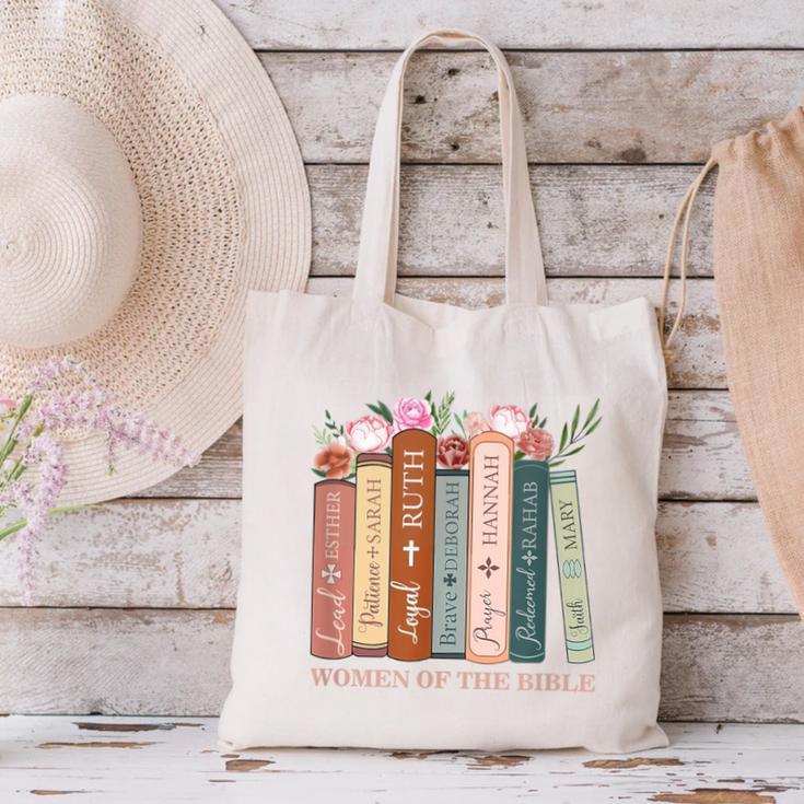 Women Of The Bible Christian Books Full Color Canvas Tote Bag