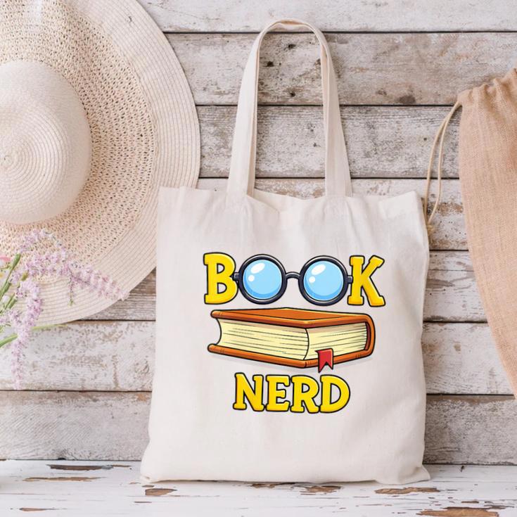 Women's Adorable Book Nerd Typography Minimalist Library Lover Canvas Tote Bag