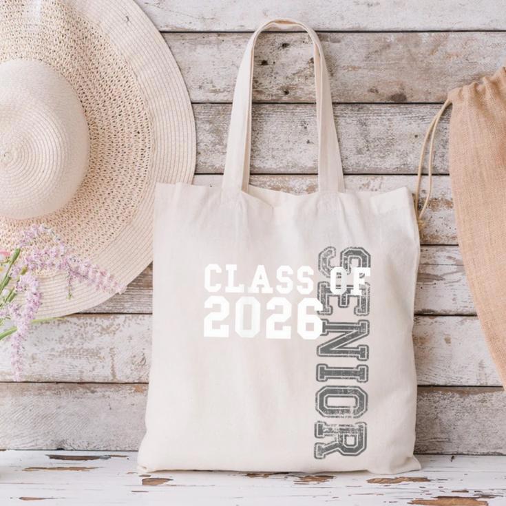 Women's Senior Class Of 2026 Graduation Year High School & College Canvas Tote Bag