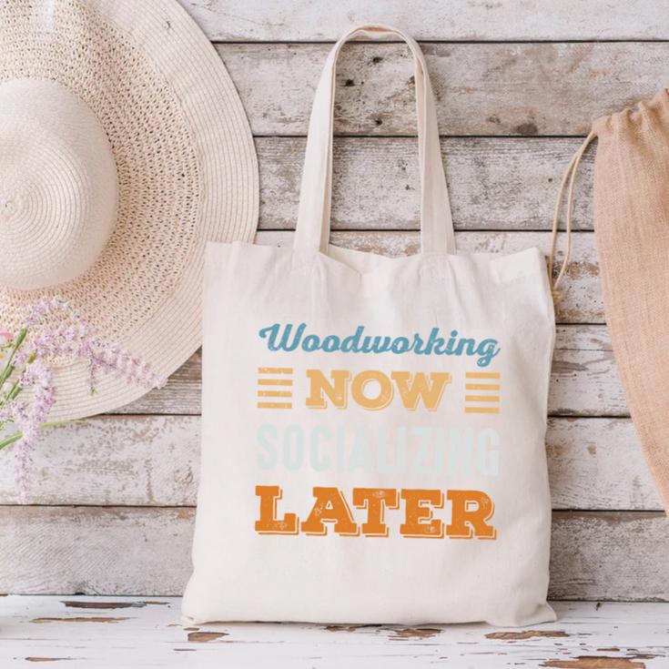 Woodworking Now Minimal Socializing Introvert Vintage Canvas Tote Bag Woodworking Now Minimal Socializing Introvert Vintage Canvas Tote Bag