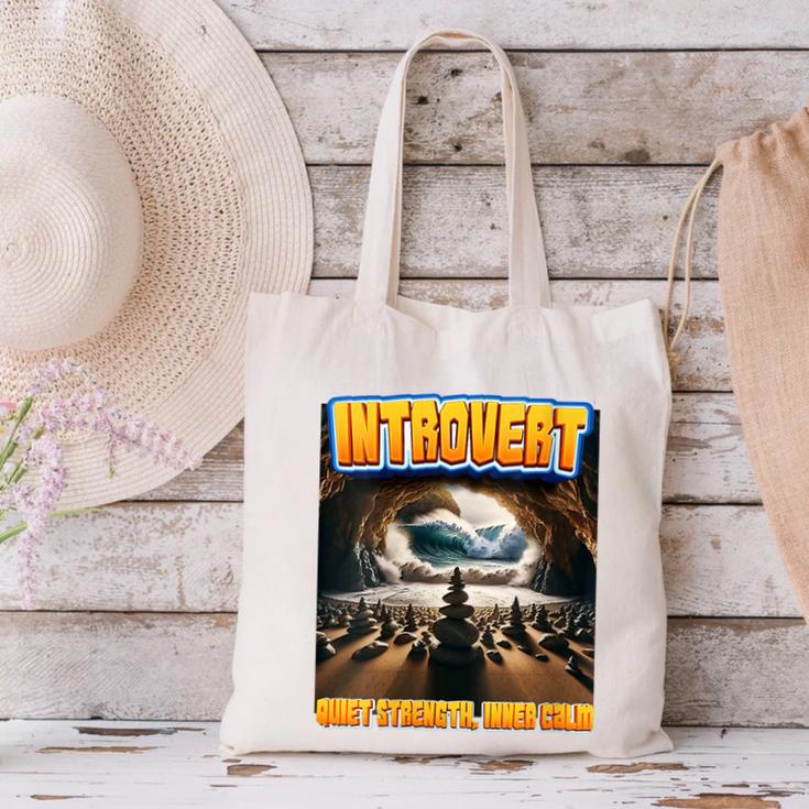 World Introvert Day Quiet Strength Inner Calm Canvas Tote Bag