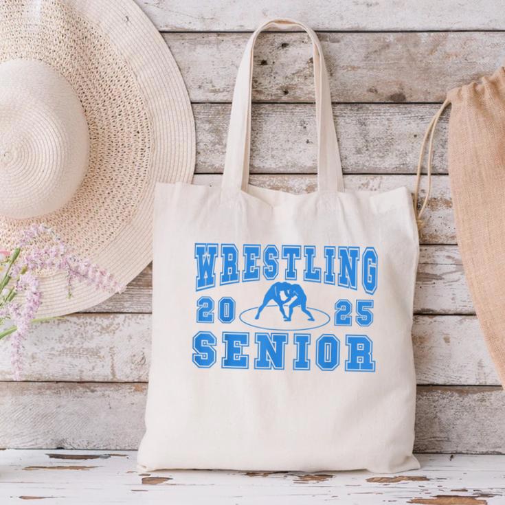 Wrestling Senior Night Wrestling Senior 2025 Graduation 44 Canvas Tote Bag