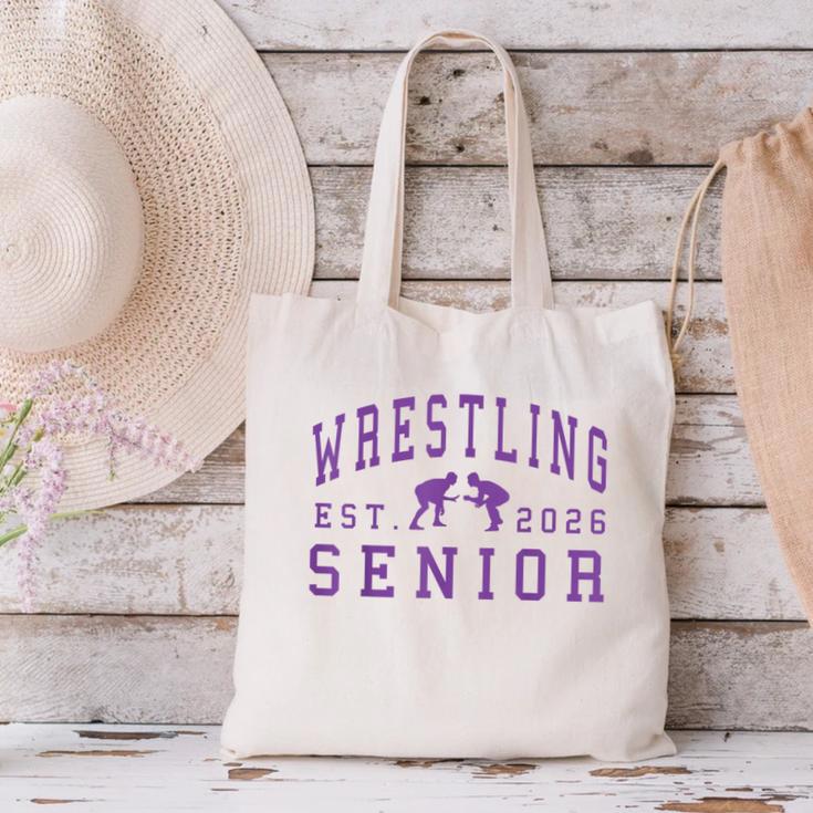 Wrestling Senior Night Wrestling Senior 2026 Graduation 84 Canvas Tote Bag