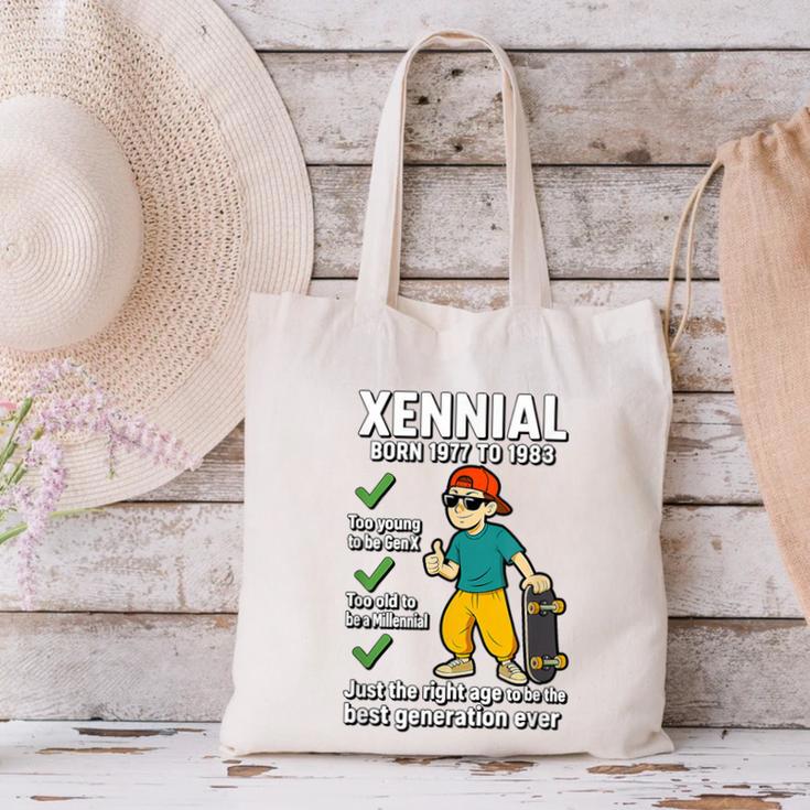 Xennial Born 1977 To 1983 Nostalgia Canvas Tote Bag Xennial Born 1977 To 1983 Nostalgia Canvas Tote Bag
