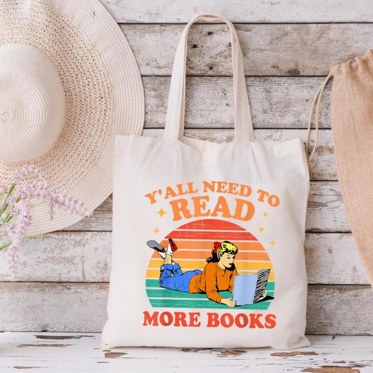 Y'All Need To Read More Books Book Lover Vintage Canvas Tote Bag Y'All Need To Read More Books Book Lover Vintage Canvas Tote Bag