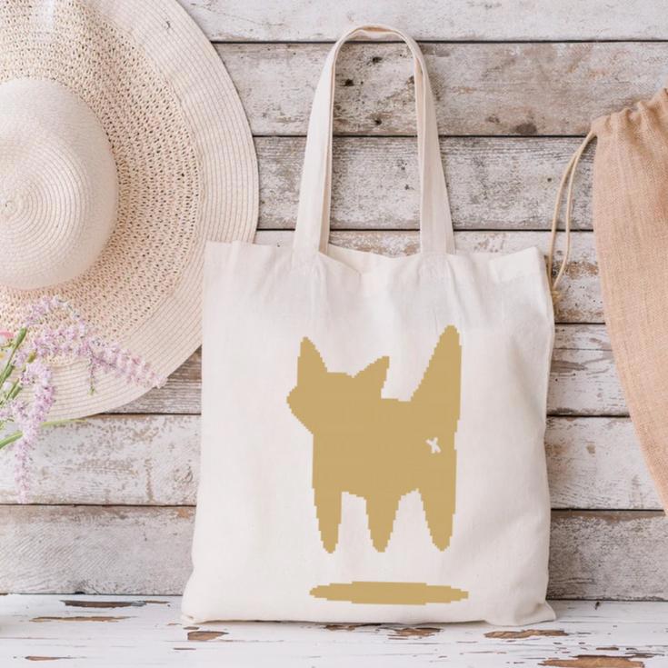 Yk2 Cat With Tomboy Tail 90s Nostalgia Downtown Indie Canvas Tote Bag Yk2 Cat With Tomboy Tail 90s Nostalgia Downtown Indie Canvas Tote Bag