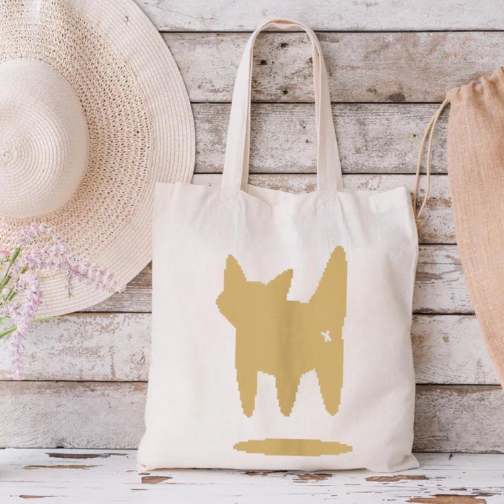 Yk2 Cat With Tomboy Tail 90s Nostalgia Downtown Indie Canvas Tote Bag Yk2 Cat With Tomboy Tail 90s Nostalgia Downtown Indie Canvas Tote Bag