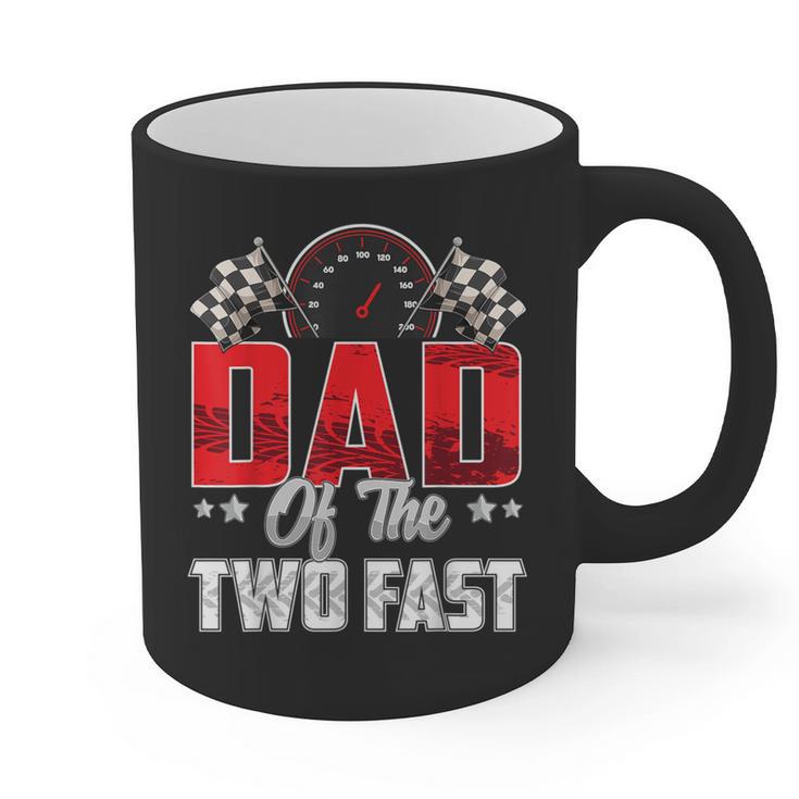 2 Year Old Racing Car Two Fast Birthday 2nd Family Dad Graphic Print Coffee Mug