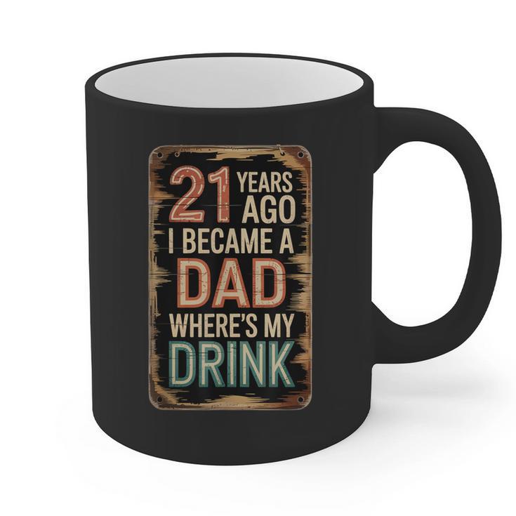 21st Birthday For Dad 21 Year Old Child Son Daughter Graphic Print Coffee Mug