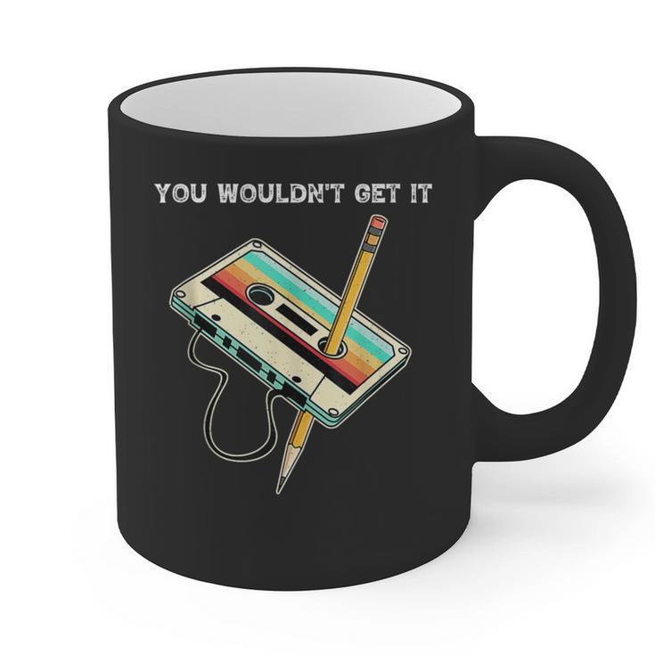 70s 80s 90s Retro Party Costume Nostalgia Cassette Graphic Print Coffee Mug