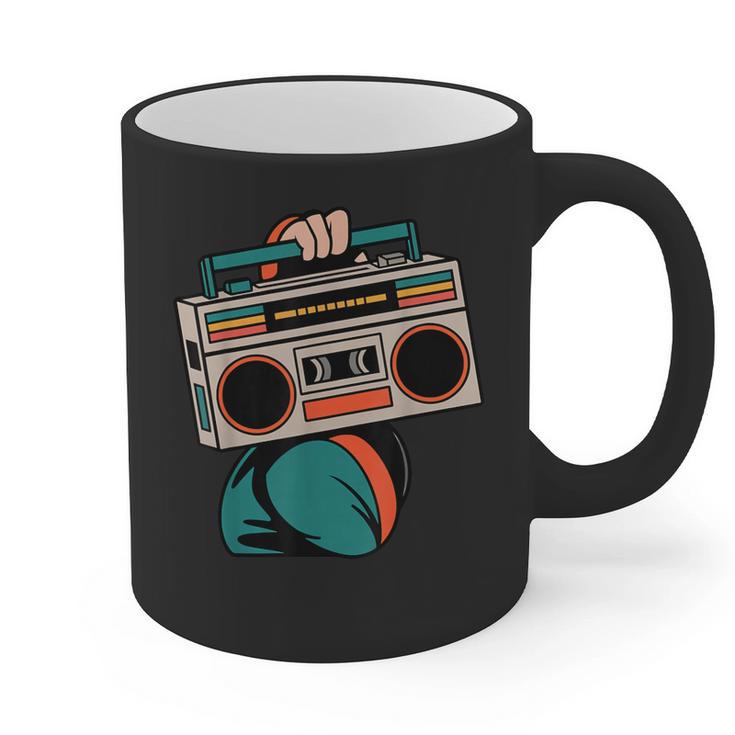 80s 90s Retro Party Costume Nostalgia Boombox Music Hip Hop Graphic Print Coffee Mug