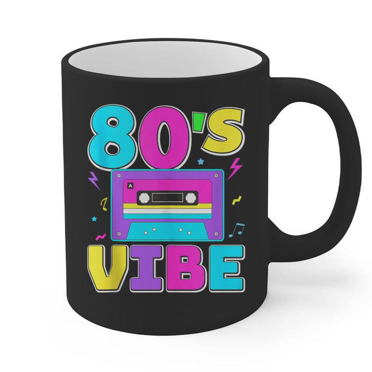 80's Vibe Retro Style Cassette Tape Nostalgia 1980s Party Graphic Print Coffee Mug