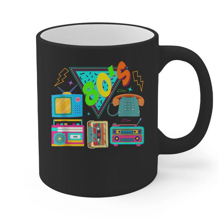 80's Vintage Cassette Tape Nostalgia Mixtape Era 1980s Retro Graphic Print Coffee Mug