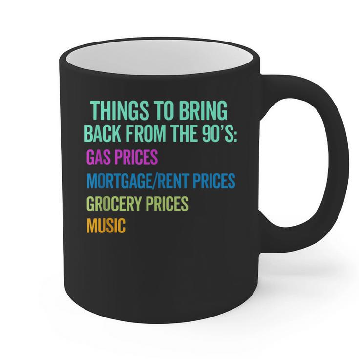 90's Lover Nineties 1990's Born Nostalgia Politics Graphic Print Coffee Mug