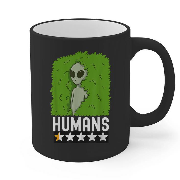 Alien Avoids Humans Sarcastic Introvert Humor Graphic Print Coffee Mug