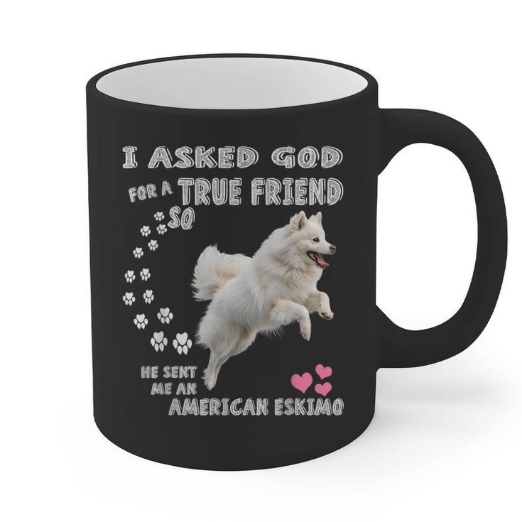 American Eskimo Dog Mom Eskie Dad Art Eskie Lover Quote Graphic Print Coffee Mug
