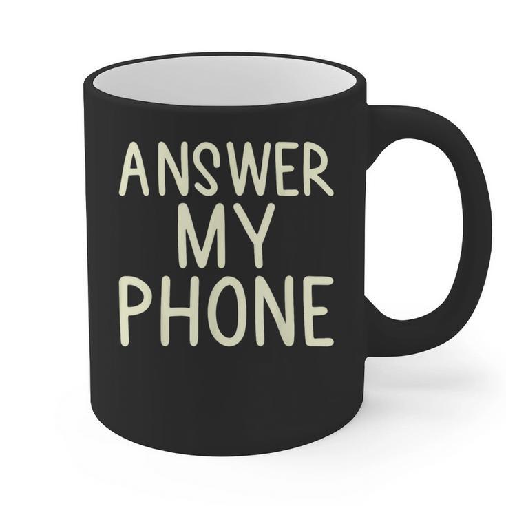 Answer My Phone I Introvert Graphic Print Coffee Mug